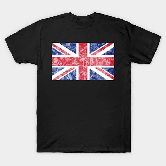 Distressed British Flag - Union Jack T-Shirt by ArtFactoryAI